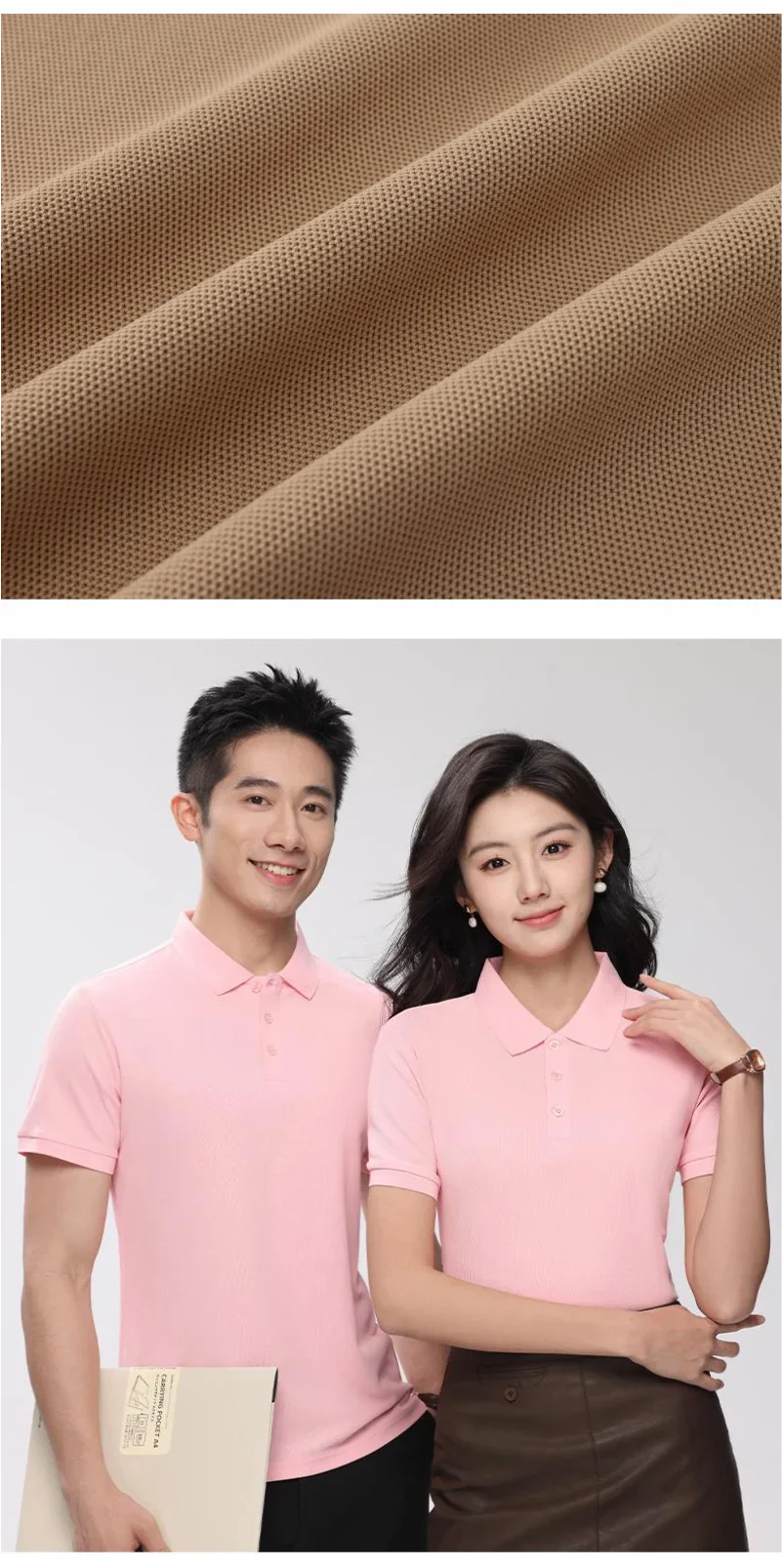 Poloshirt mit individuellem Logo-Druck für Herren und Damen, 16-farbige Sommer-Modeoberteile – Detail 9