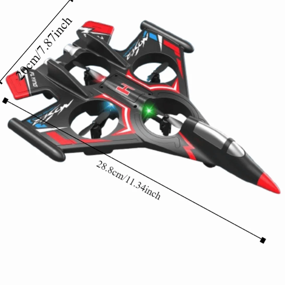 EPP-schuim Afstandsbediening Foam Fighter Oplaadbare 2.4G Stunt Vier motorhelikopter met licht Draagbare RC Hobby Jet Plane