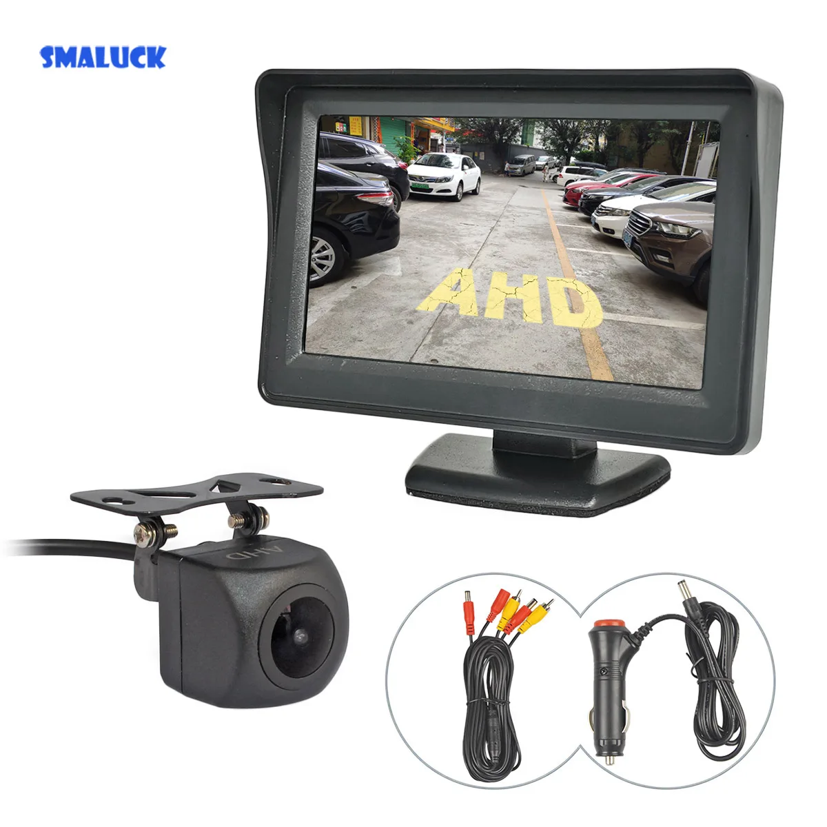 

SMALUCK 4.3" AHD 800*480 Rear View Car Monitor Backup Monitor 1280x720P Starlight AHD Reverse Car Camera