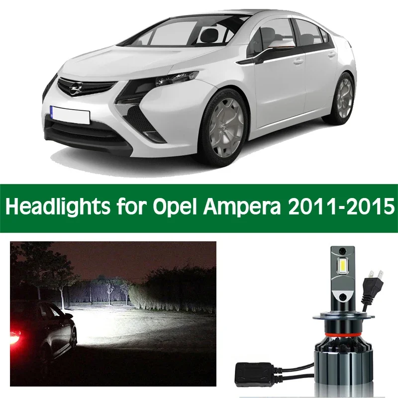 Car Headlamp For Opel Ampera R12 2011 2012 2013 2014 2015 LED Headlight Bulb Low High Beam Canbus 12v 6000k Lights Accessories