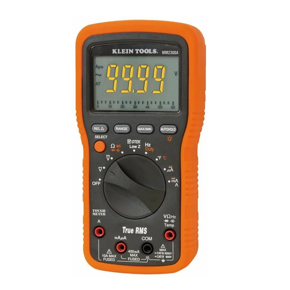 KLEIN TOOLS MM2300A TRMS MULTIMETER, 10A, 1KV, 6000 COUNT