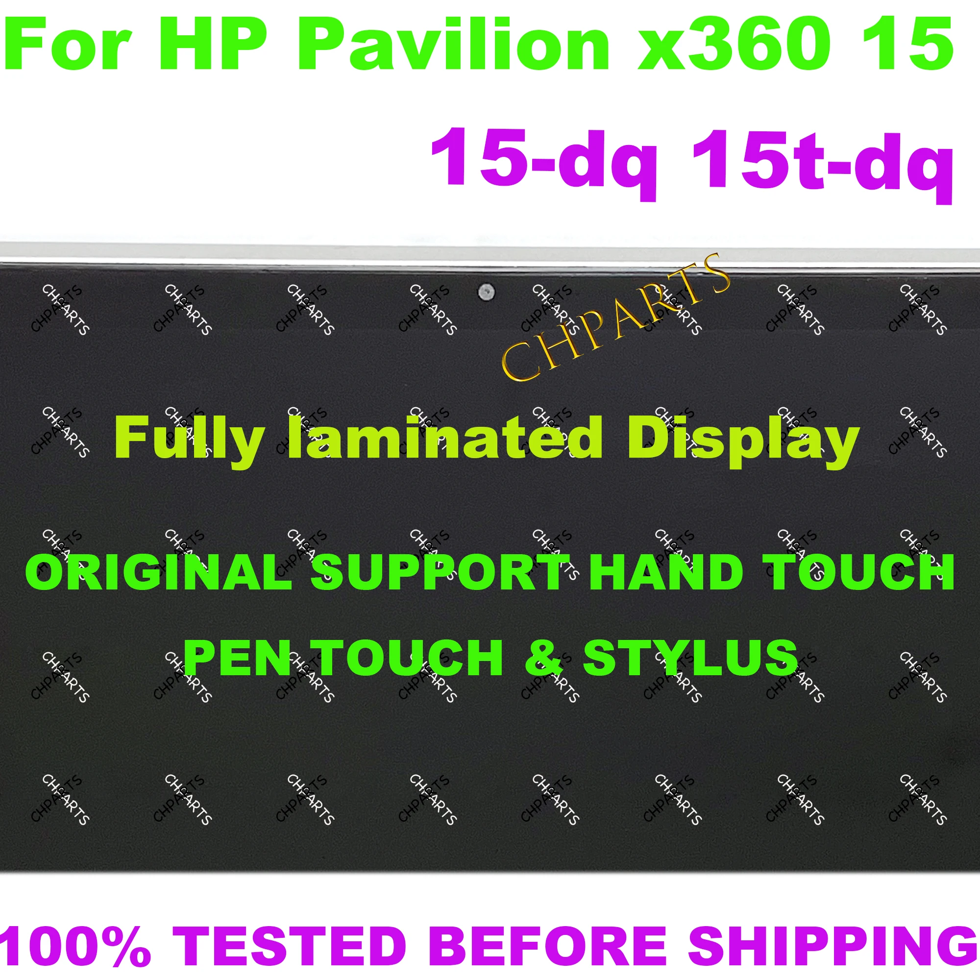 Imagem -03 - Display Lcd Touch Screen Digitalizador Montagem Completa 15.6 Fhd hd Apto para hp Pavilion X360 15-dq 15t dq L51358001 L51357-001