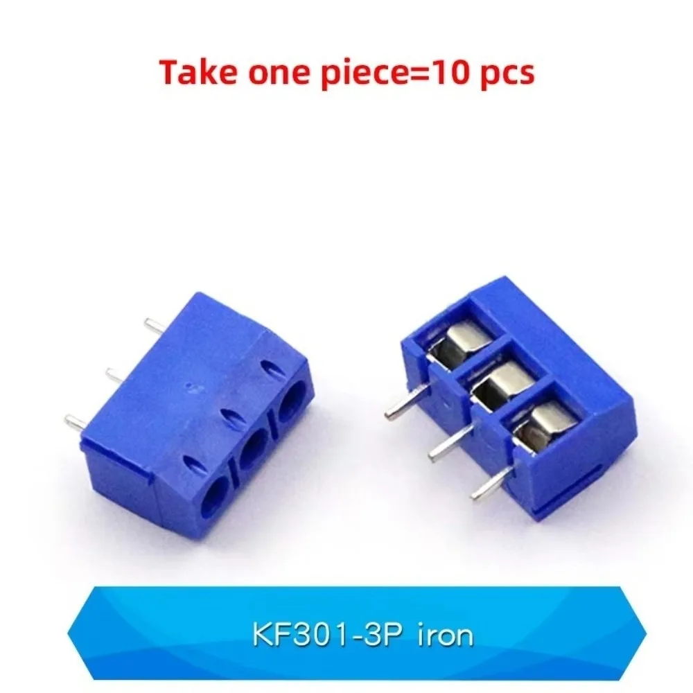 5.0mm Pitch Barrier Terminal Connector 2P/6P PBT Plastic Body Terminal Block Adapter Iron Screw Contact Screw Type
