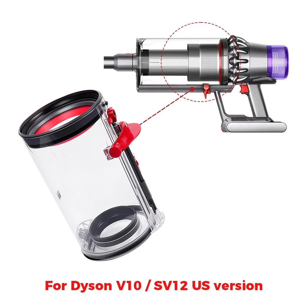صندوق غبار كبير لدايسون V10 SV12 مكنسة كهربائية علبة بن المرفقات دلو الغبار صندوق استبدال الملحقات #5