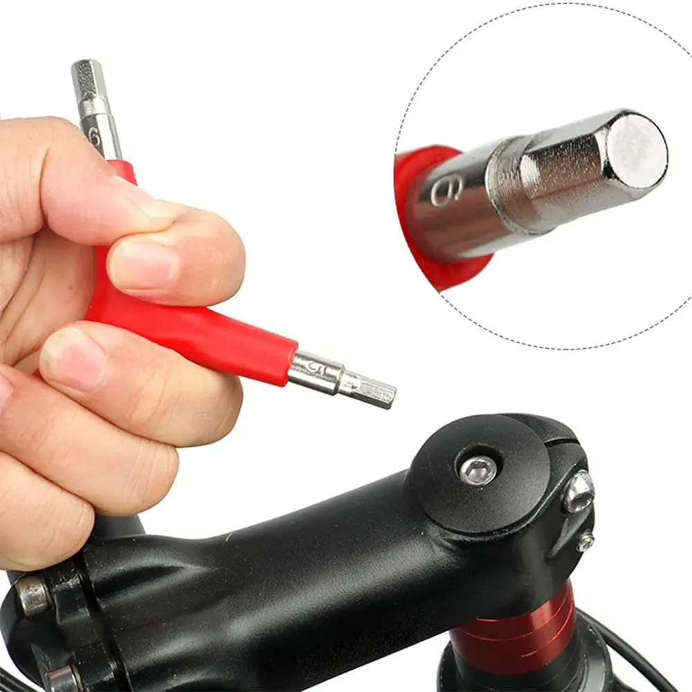 Portable 3 Way Hex Wrench Repair Tool Steel Inner Hexagon Spanner Wear-resistant 4/5/6mm Y-Shaped Wrench For Outdoor