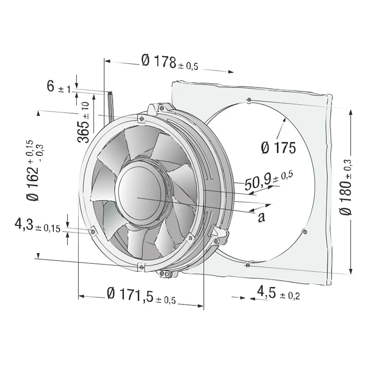 BRAND NEW DV6318/2TDH5P DV 6318/2TDH5P DC 48V ORIGINAL COOLING FAN COOLER 172 x 51mm 360W