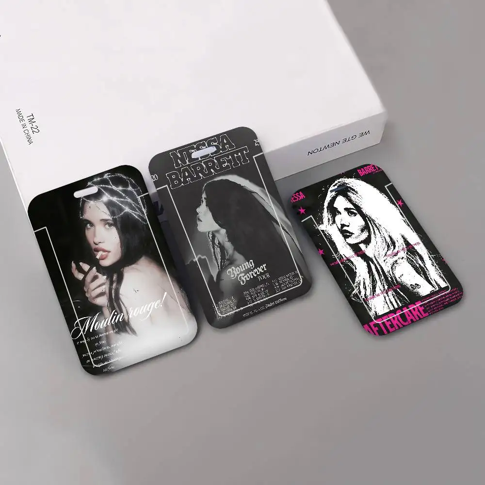 Nessa Barrett Singer Bus Pass Card Sleeve Bank Business Work Card Holder Plastic ID Tag Name Badge Holder Nurse Work Protector