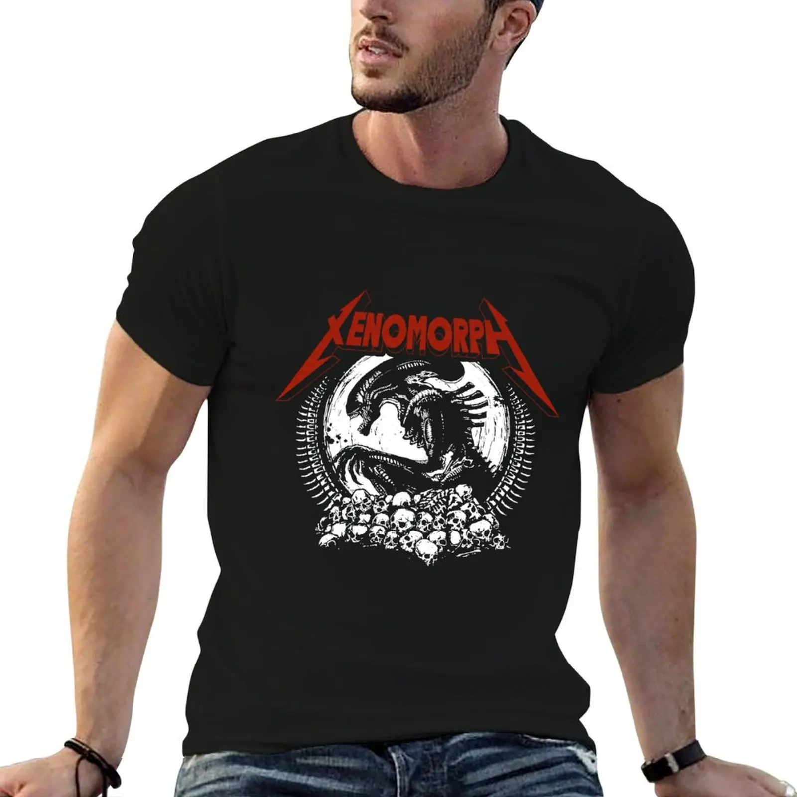 Xenomorph Alien Metal T-Shirt summer tops summer shirt mens t shirts pack