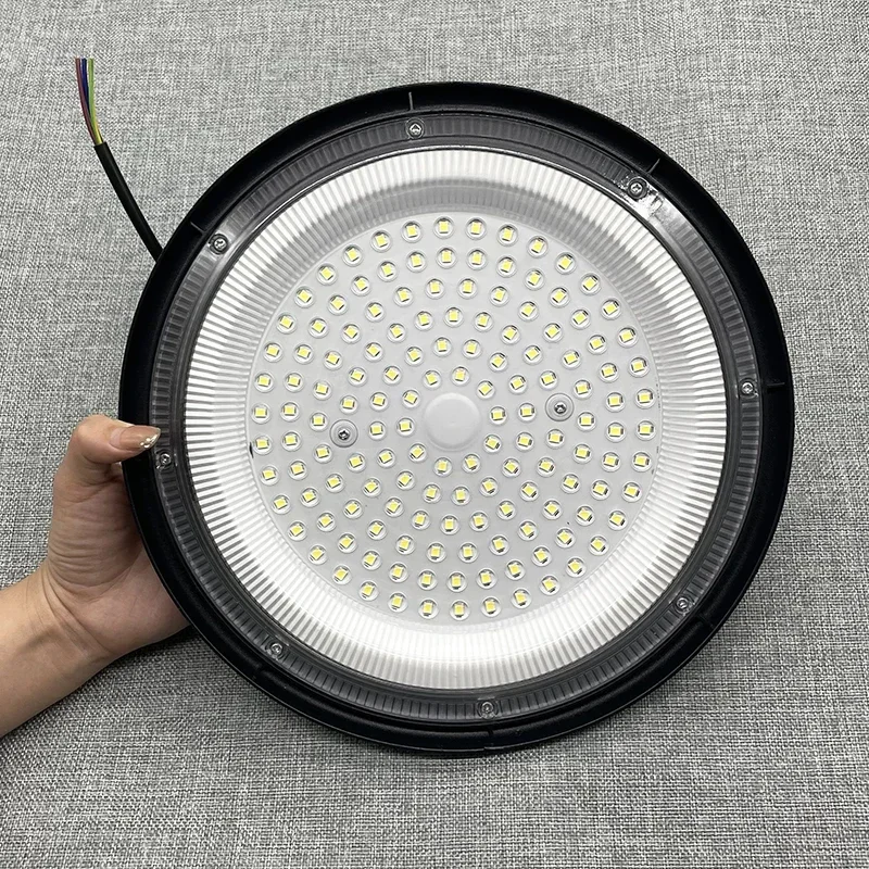 100W 150W 200W Super Bright UFO LED HighBay Light 85-265V Waterproof Commercial Industrial Market Warehouse Garage Workshop Lamp