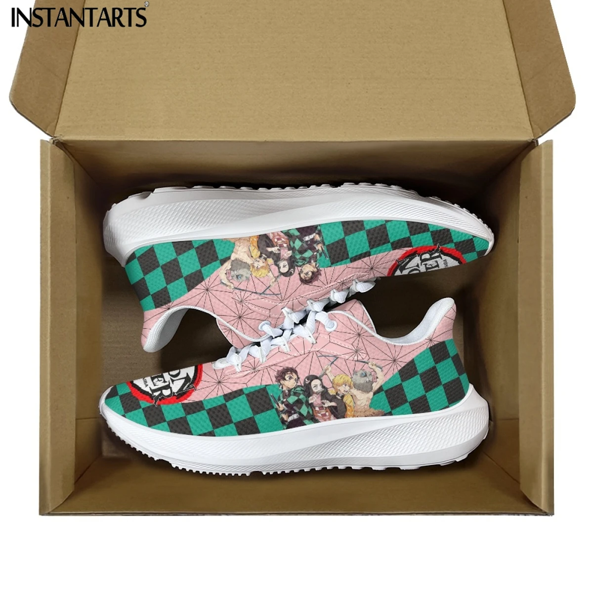 INSTANTARTS 2023 New Running Shoes for Women Cartoon Anime Printed Cushion Sneakers Non-slip Wear-resistant Walkings Zapatillas