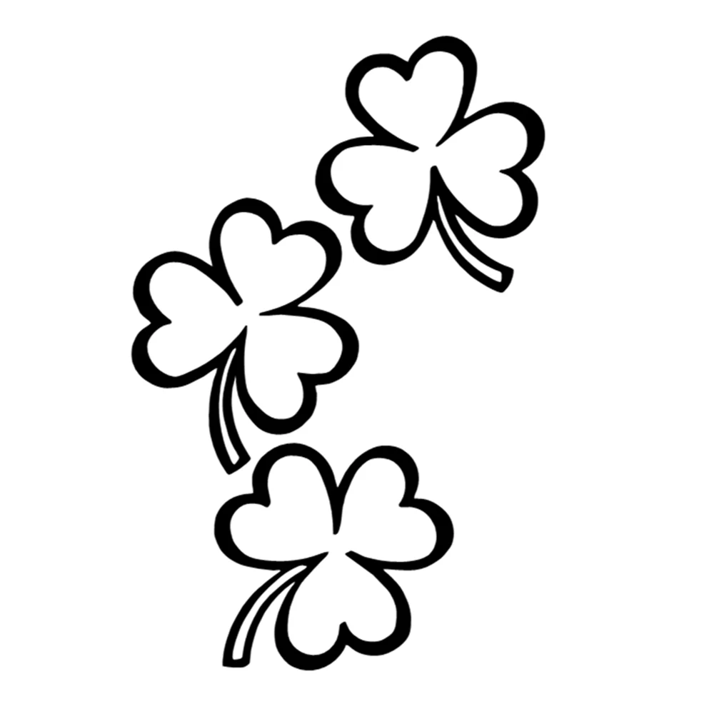 Shamrock Clover НАКЛЕЙКА Car Sticker Vinyl Decal Lucky St Patricks Day Tuning Decor For Auto Truck SUV Window Door