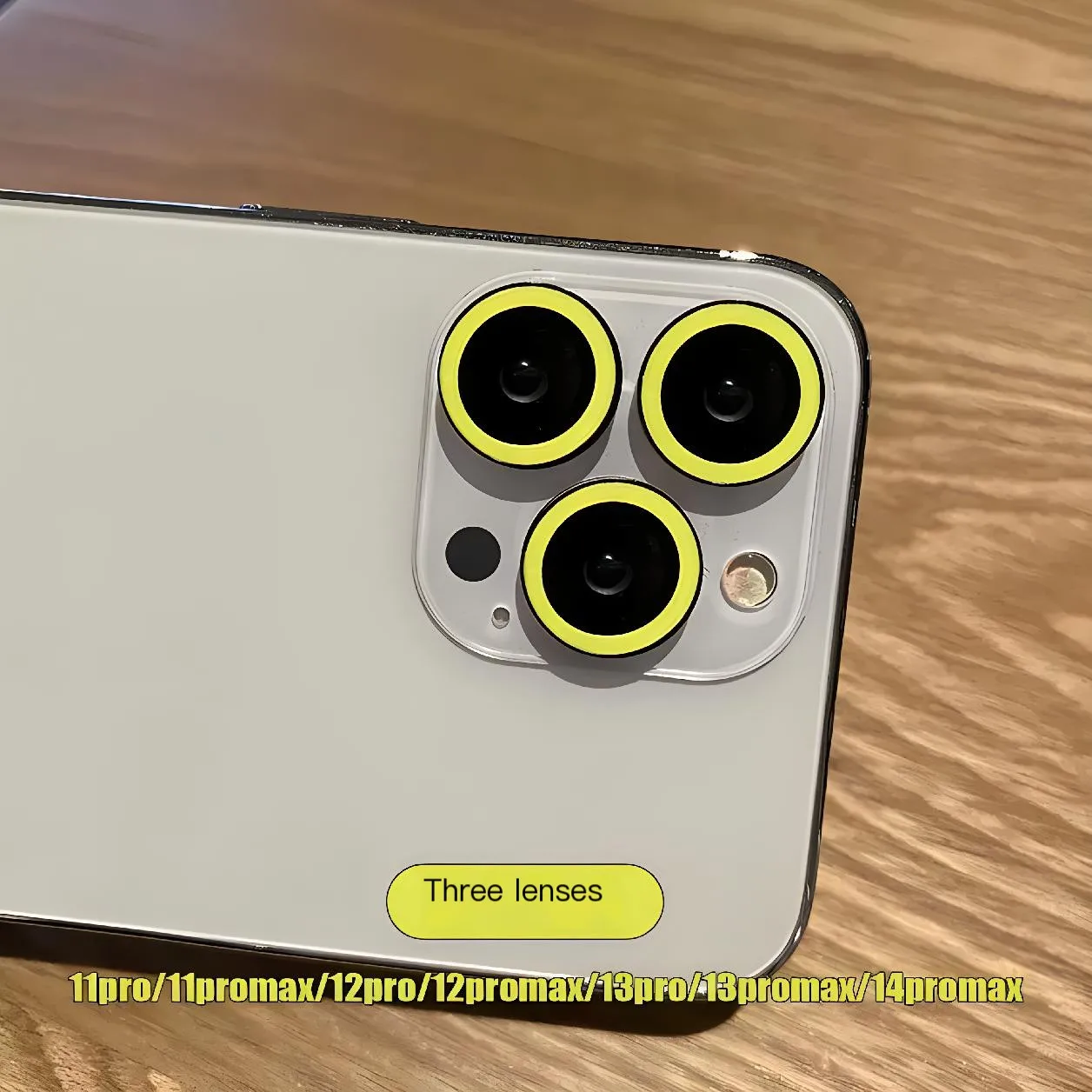 Protector de pantalla de lente de cámara noctilucente para iPhone 13 Pro Max, vidrio templado colorido, 15 Pro MAX 14pro