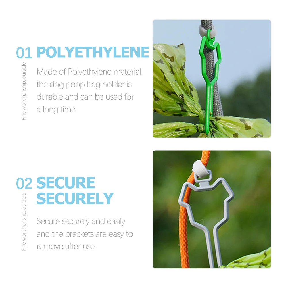 

7Pcs Dog Poop Bag Holder Easy Remove Dog Leash Waste Bag Clips Convenient Hands-Free Walking Pet Waste Bags Holder