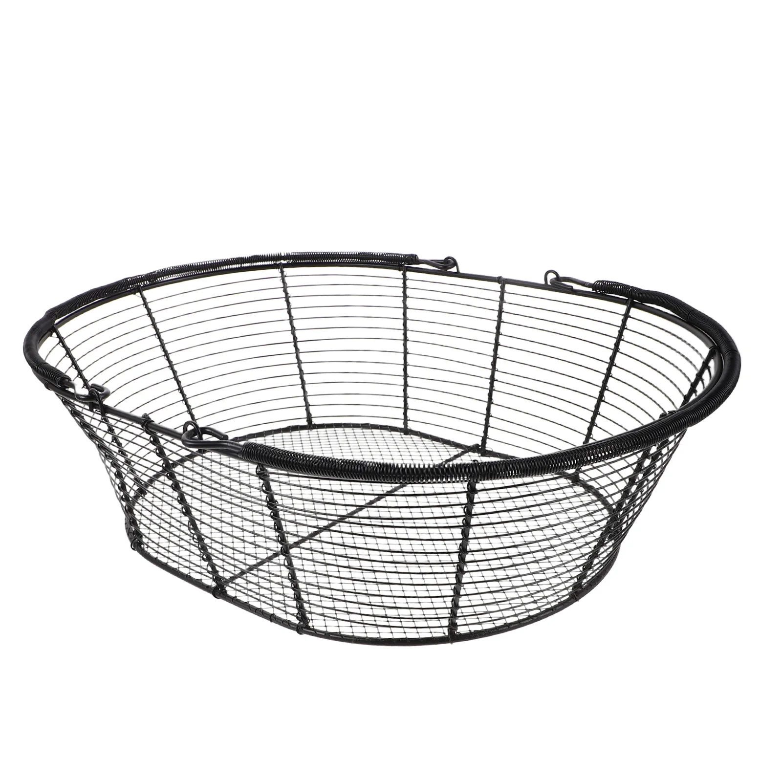 

Metal Wire Basket Hollow-Out Mesh Basket with Handles for Fruits Vegetables Snacks Bread Storage Kitchen Living Room Countertop