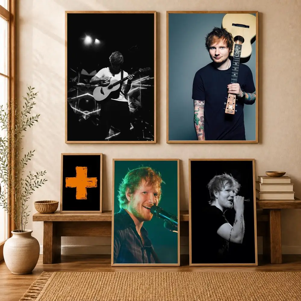 Album Ed S-Sheeran Poster Modern Art Wall Stickers HD Painting Self Adhesive Wall Decals for Bedroom Living Room Home Decor