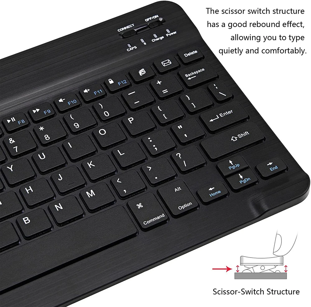 Mini bezprzewodowa klawiatura Klawiatura Bluetooth Klawiatury z możliwością ładowania 10-calowe dla iPada IOS Android Windows