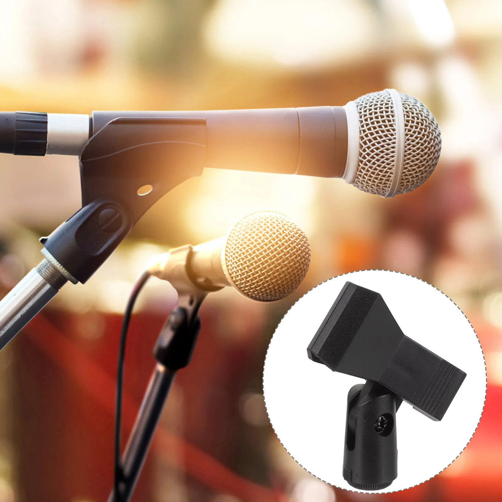 

4 Pcs Microphone Clip Wired Mics Mount Accessories Holder Holders Spring Stand Securing