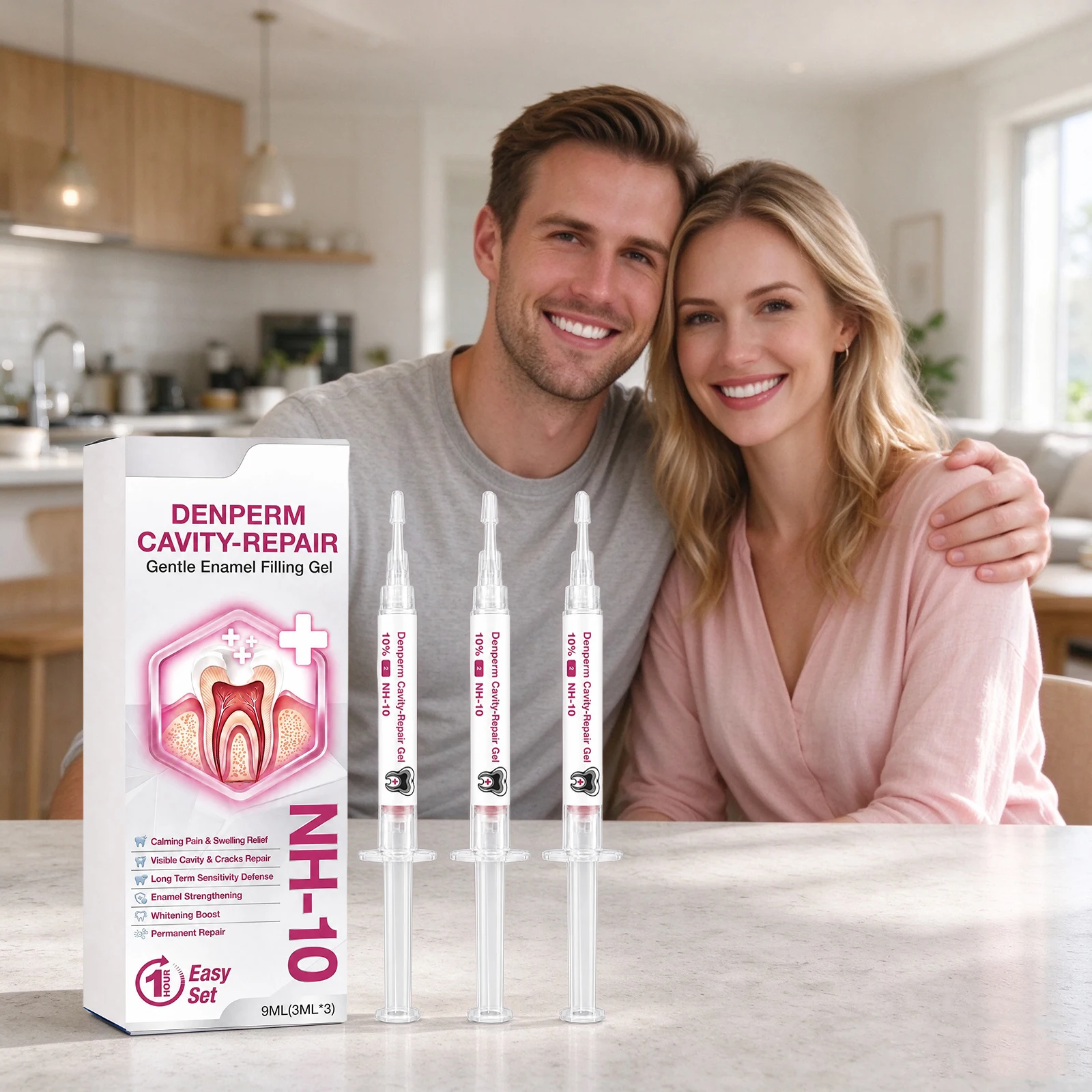 Relieve Gum Care Gel 3 Syringes of Gel Reducing Sensitivity After Teeth Whitening Daily Enamel Care Damaged Tooth Restore Serum