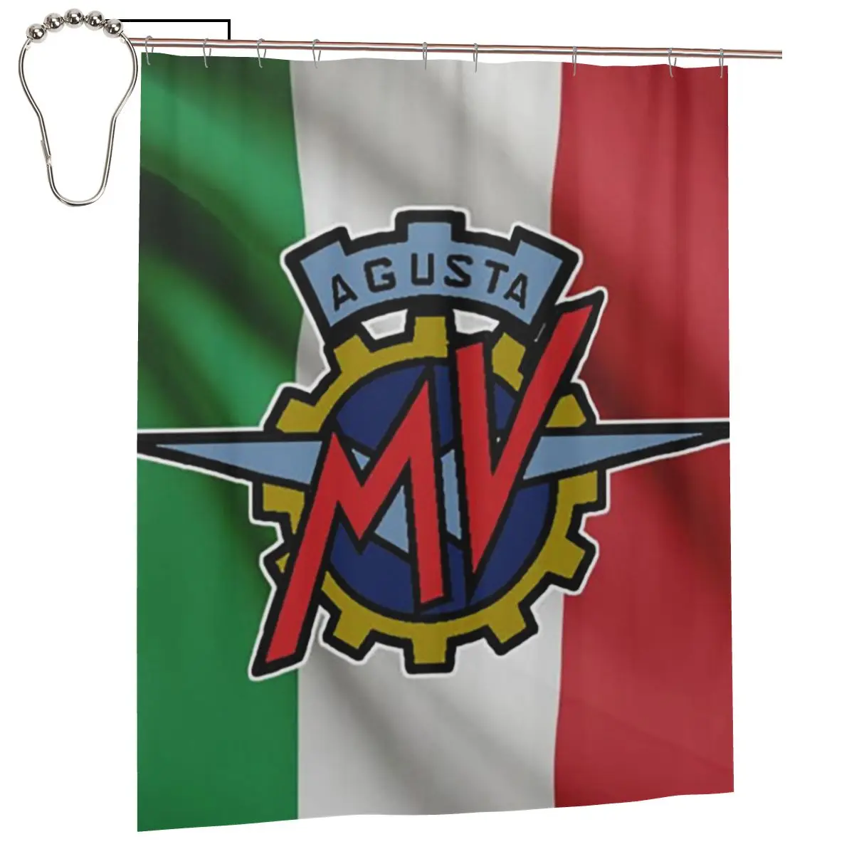 

Коврик для ванной в стиле мотоцикла MV Agusta, полиэстеровая водонепроницаемая занавеска для душа с крючками