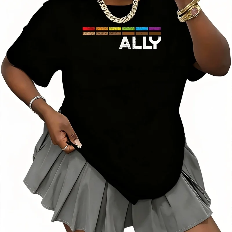 Rainbow Black Pride Ally Equality Lgbt African Protest Women's 100% Cotton T-Shirt Fun Print Short Sleeve Top Casual Round Neck Tee S-5Xl