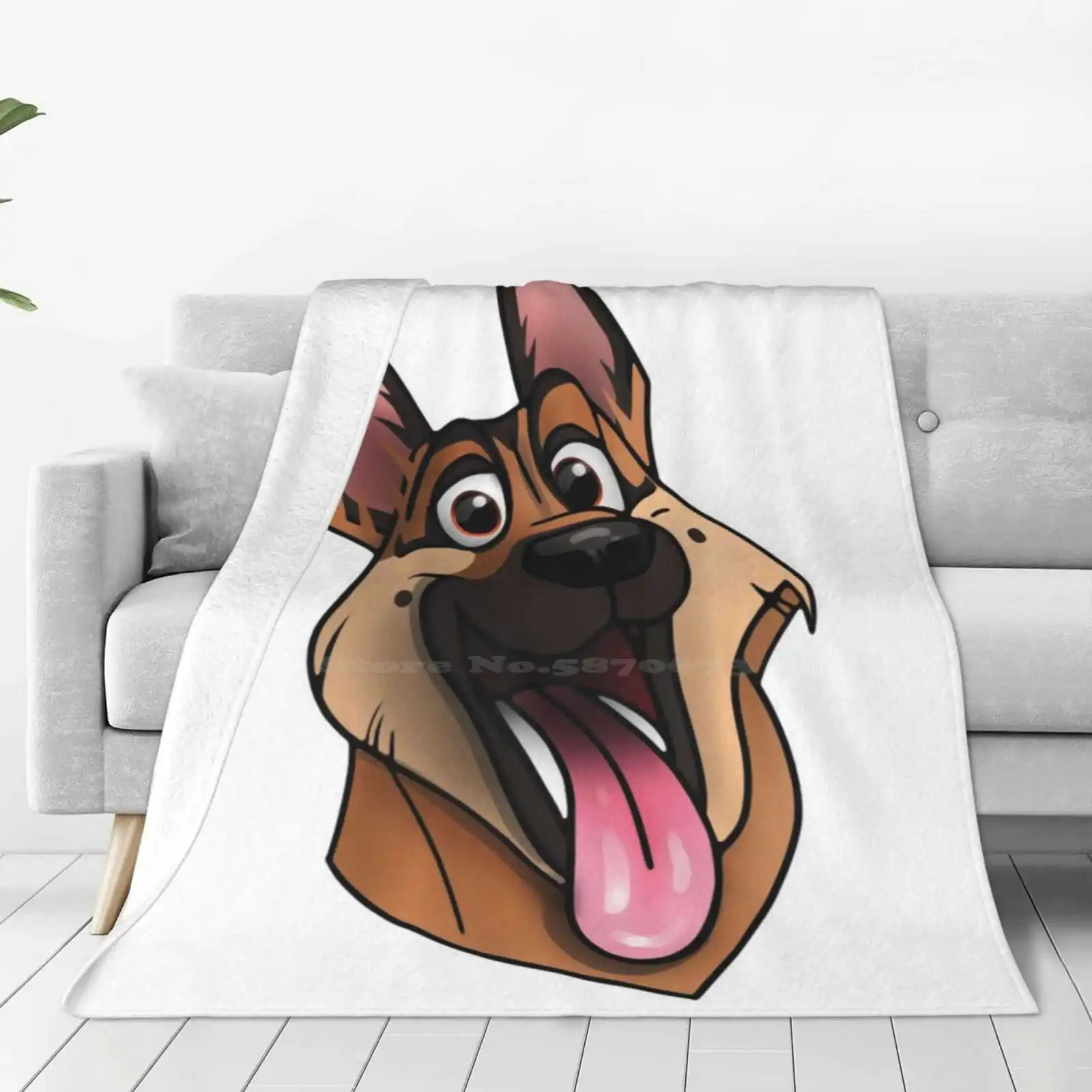 German Shepherd Happy Puppy Blanket Soft Warm Travel Portable Blanket German Shepherds Shepard Sheperd Gsdmoji Dogs Cute