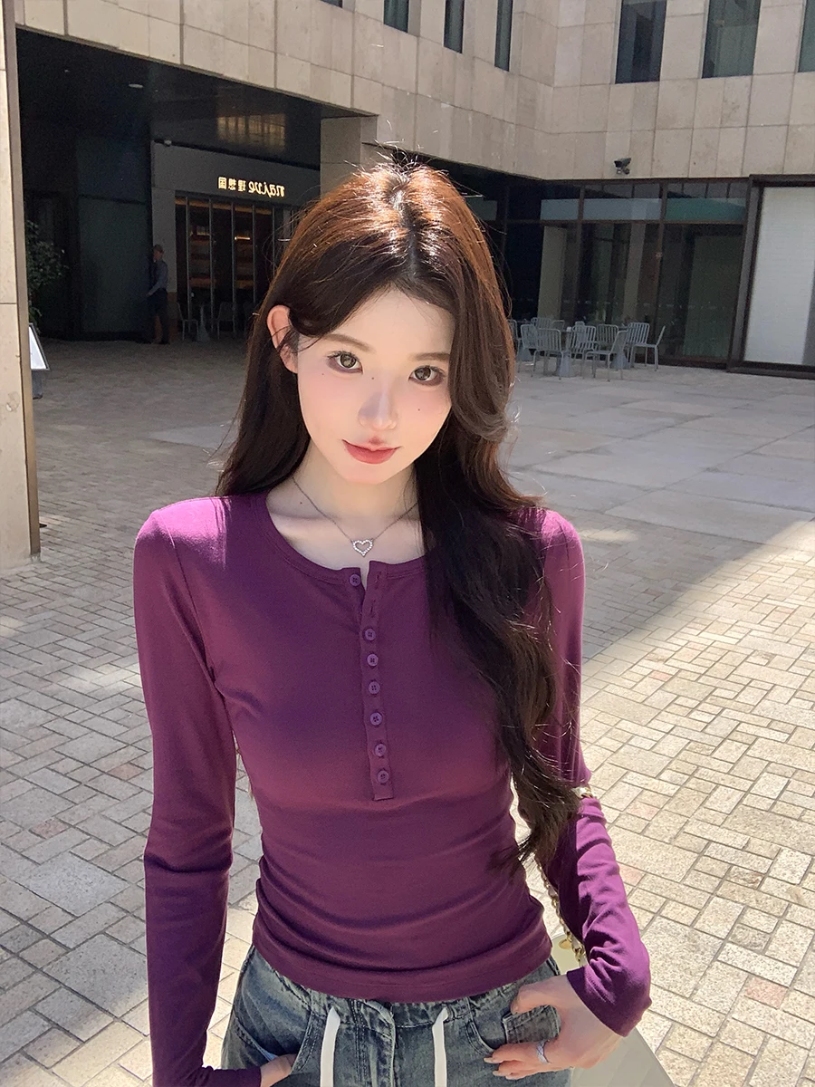 x Stevens Women's Slim Fit ort Sve T-irt Inner Wear Base irt Long Sve Soft Comfortable Commute Sle Faion