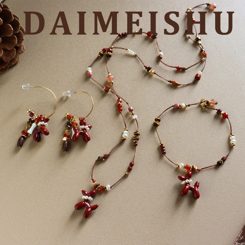 

【Mirrordust】Сережки из натурального камня с пресноводным жемчугом, легкие роскошные высококачественные серьги для щенков для женщин с уникальным дизайном