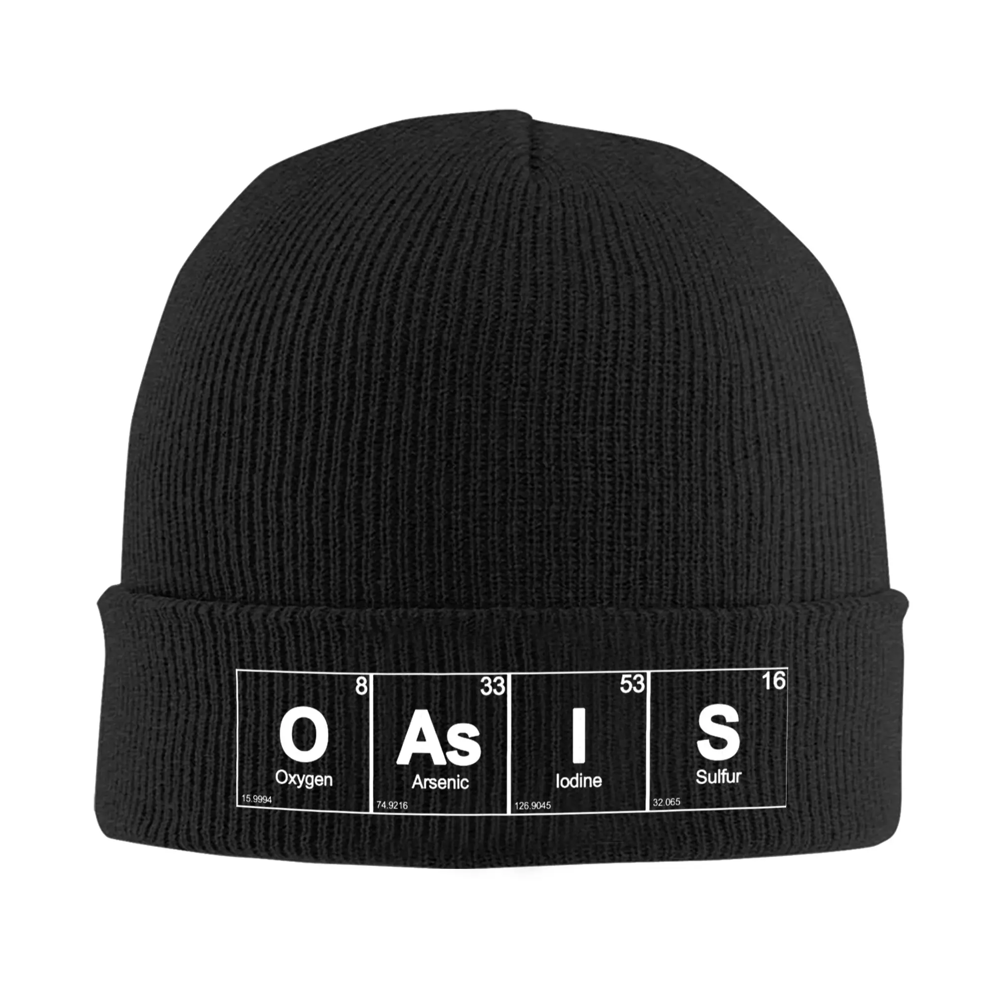 O-Oasis Chemistry Periodic Table  Hat Autumn Winter Beanie Baggy  Cap Men Women Acrylic Knitted Hat
