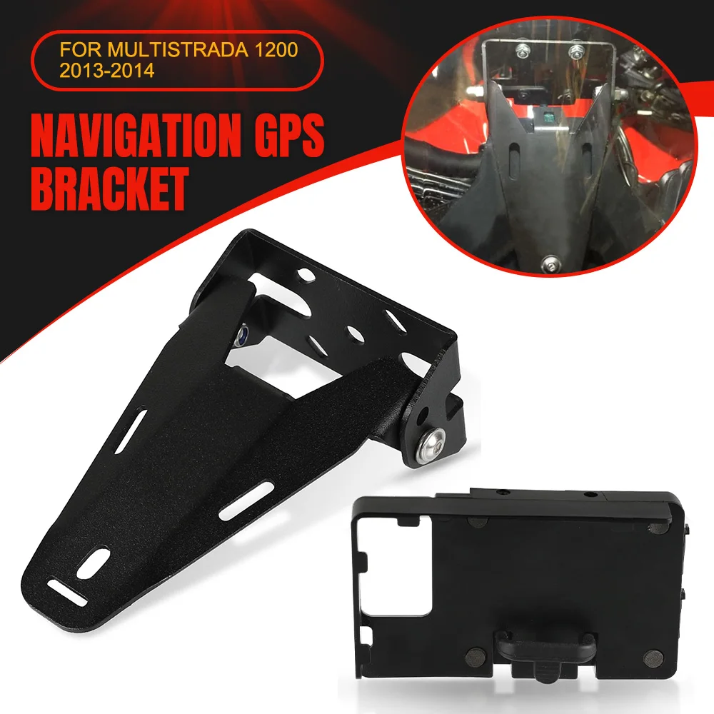 

MULTISTRADA1200 Motorcycle Accessories Holder Stand Bracket USB Charger GPS Moto FOR DUCATI MULTISTRADA 1200 2013-2014 GPS Phone