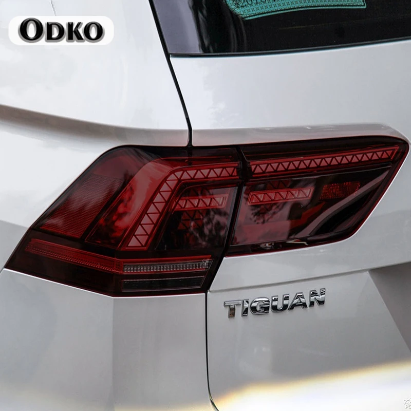 

Car Headlight Protective Film Tint Taillight Smoked Black Transparent TPU Sticker For VW Volkswagen Tiguan 2017-2019 Accessories