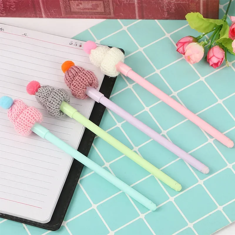 

24PCS Korean Creative Hats Student Learning Stationery Articles Office Signature Office Accessories Gel Pens B