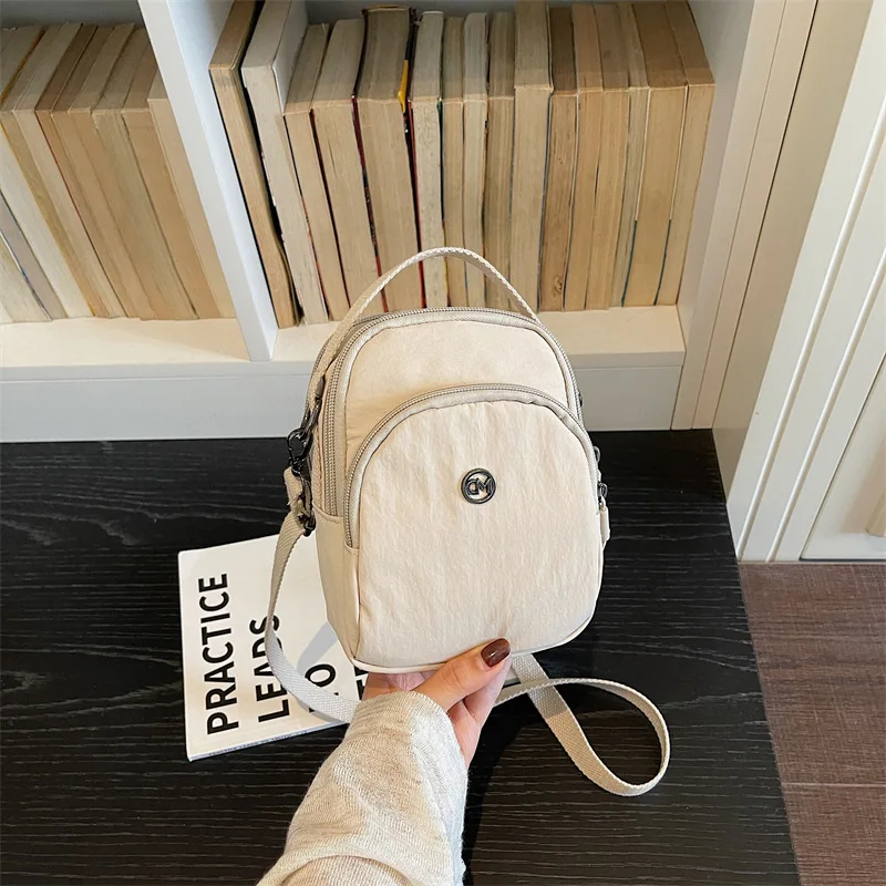 New Mini Shoulder Crossbody Bag Women Lightweight Multi Pocket Small Square Bag Portable Mobile Wallet for Outdoor Use Unisex