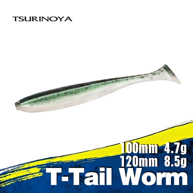 TSURINOYA przynęty miękkie T Tail Worm 3,94 cala 4,72 cala sztuczne miękkie silikonowe przynęty na woblery do połowu karpi basowych dodają rybi zapach