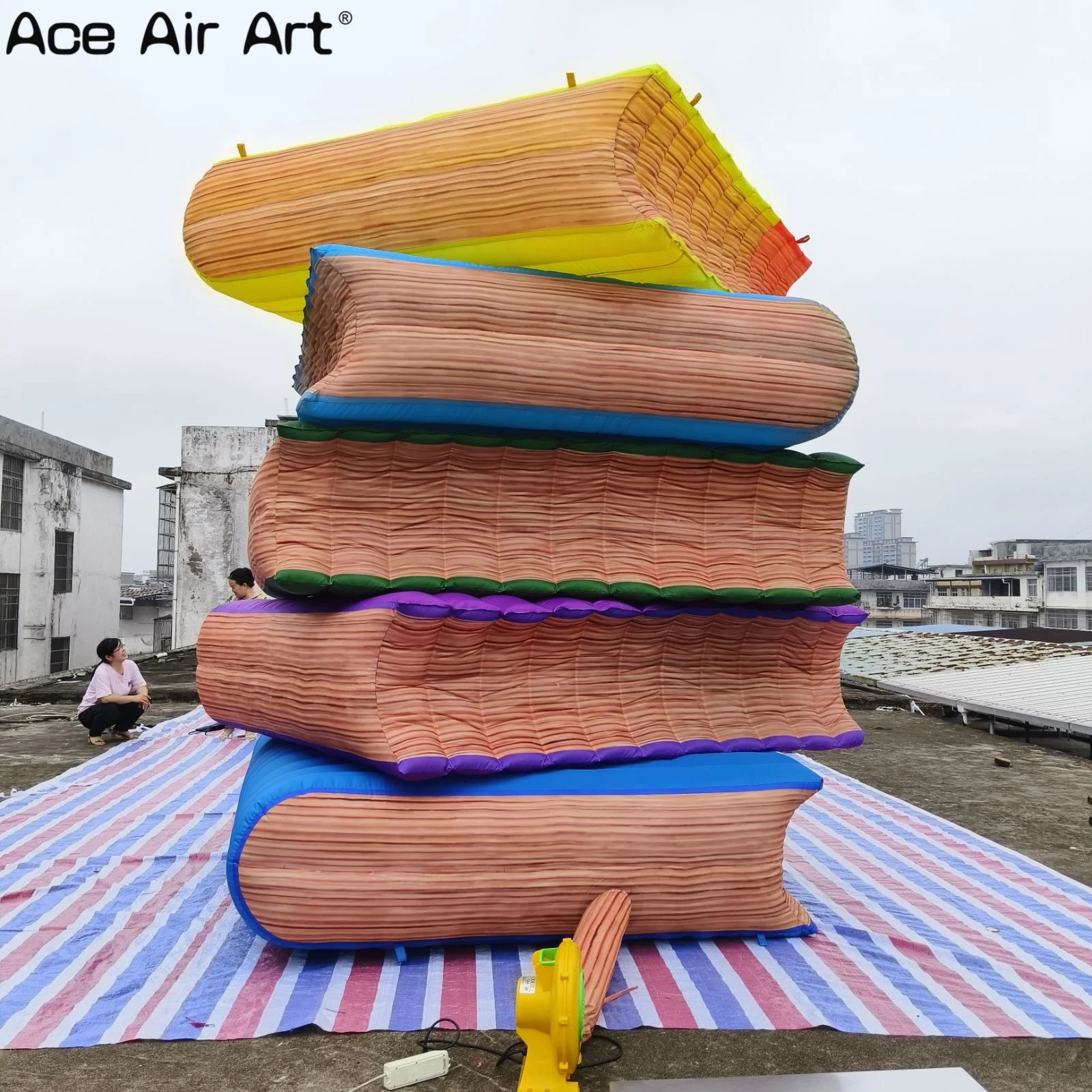Aufblasbares Buchmodell für Messe/Werbung/Dekoration, riesige aufblasbare Bücher für pädagogische Kampagnete