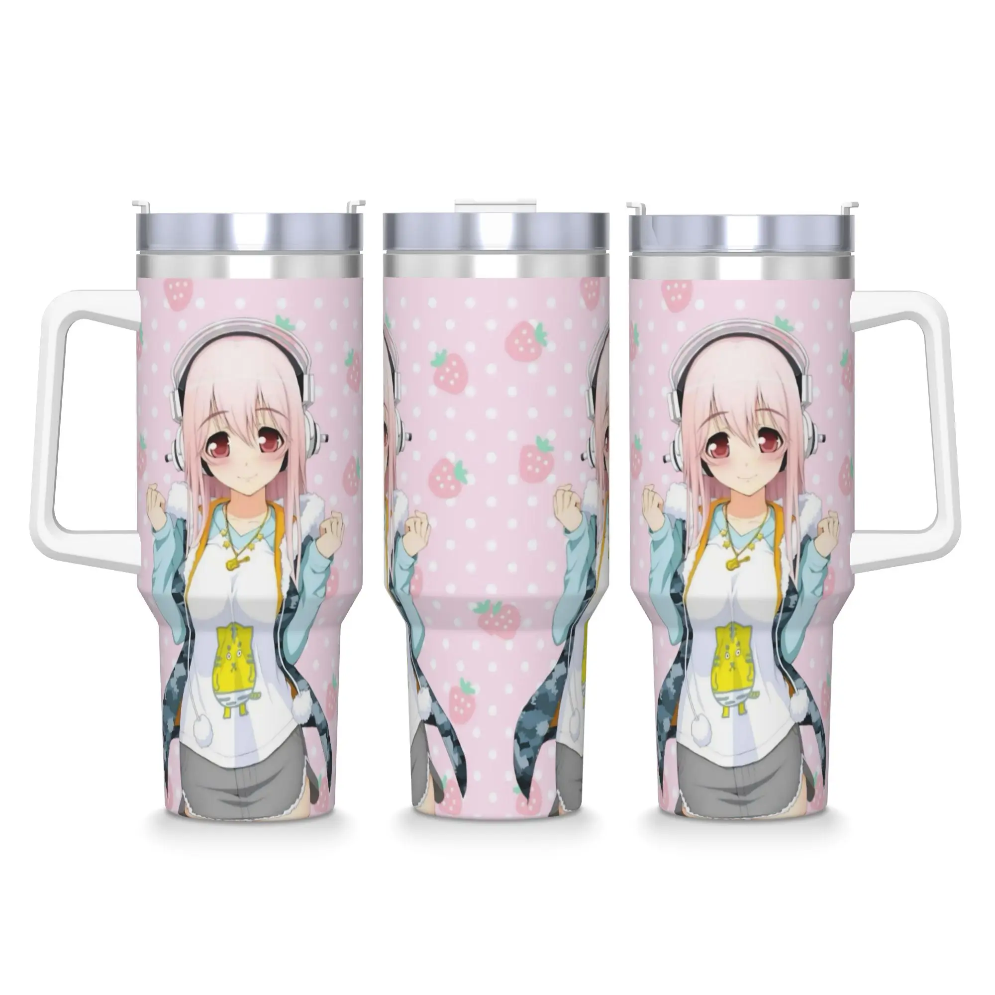 

Japanse Sonico Manga Stainless Steel Tumbler Camping Car Mugs Large Thermal Cups Portable Hot Drinks Milk Tea Water Bottle