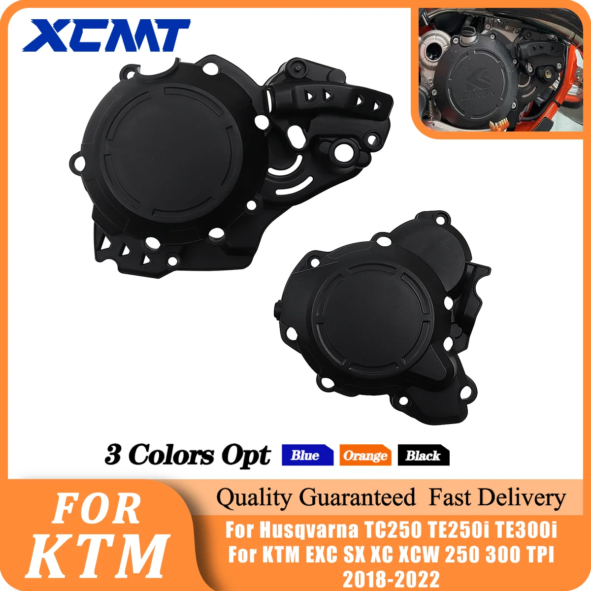 

CAKEN Motorcycle Clutch Protector Ignition Guard Cover For KTM EXC 250 300 SX XC XC-W For Husqvarna TE250 TE300 TC250 2020-2023