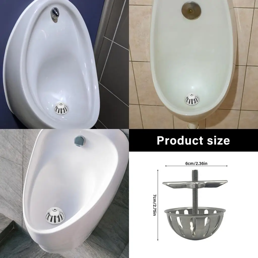 

R9UF Stainless Steels Urine Strainers Cover Bathroom Urinal Drain Stopper Practical Filter Bathroom Accessory Easy to Install