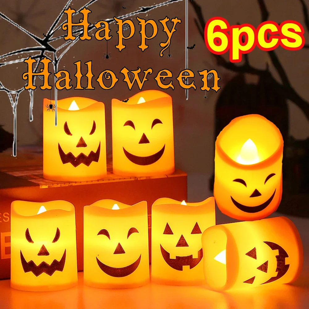 

Halloween Electronic Candle Lights Ghost Festival Horror Props Home Bar Haunted House Atmosphere Decoration Prop Party Supplies