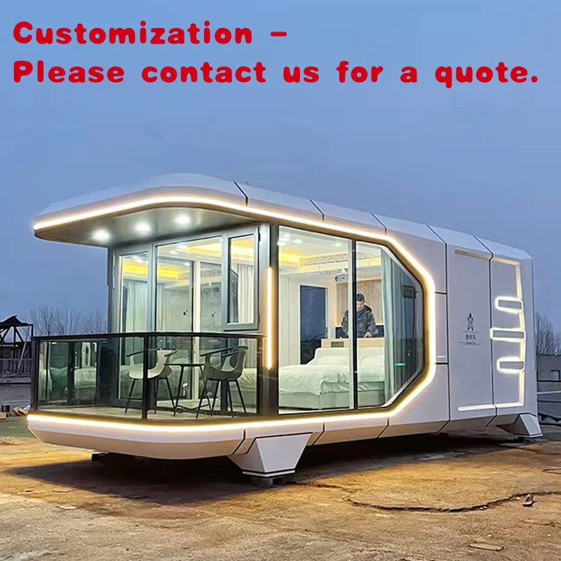 

на заказ.Prefab Роскошная космическая капсула для хранения в кабине Сборная капсула для дома на открытом воздухе