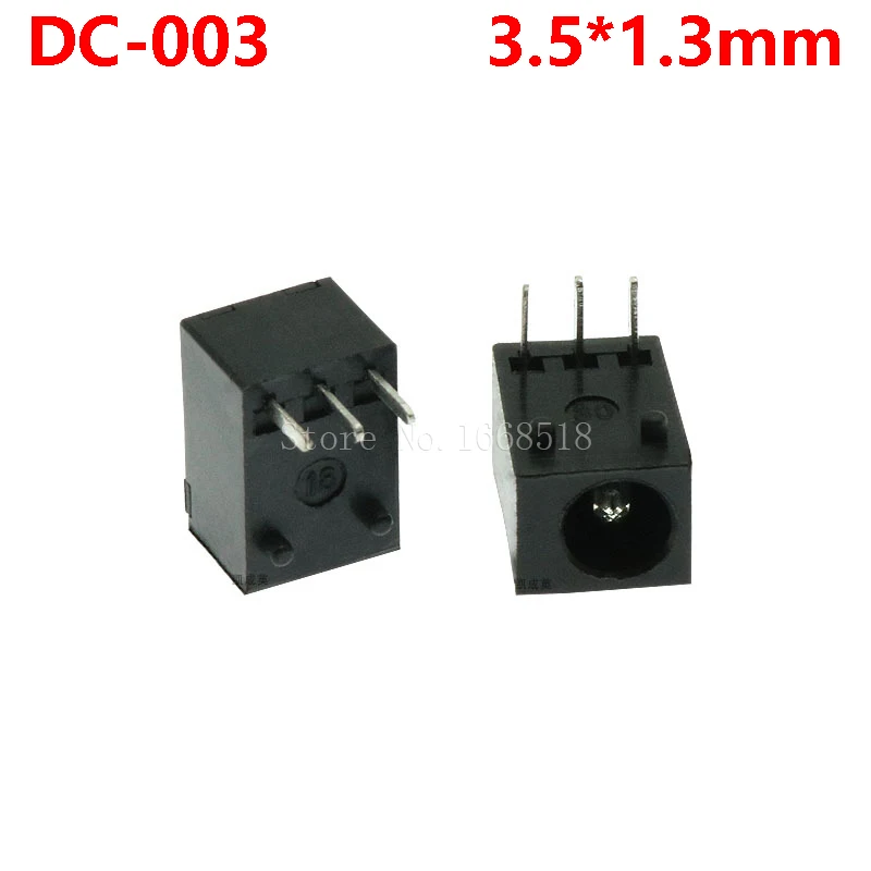 10Pcs DC-003 DC-005 DC-050 3.5mmx1.3mm 5.5mm*2.5mm DC Power Jack Plug Adapter 3 Pin Female Socket Panel Mount Supply Connector