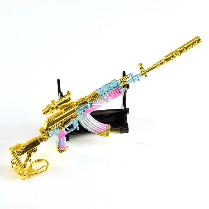 22cm/8.66インチ デルタフォース ゲーム周辺機器 武器モデル オリジナルスキン M762 ディープシー グレースフル メタルクラフト おもちゃの銃 デスクトップディスプレイ