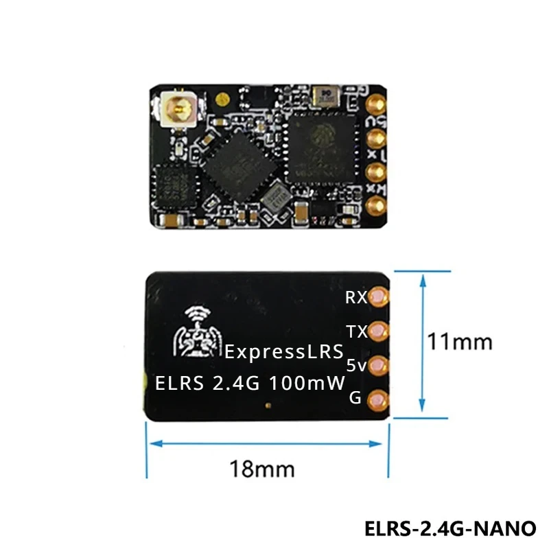 NANO-receptor ELRS de largo alcance para Dron teledirigido, dispositivo de control remoto de 2,4 GHz, ExpressLRS, BETAFPV NANO 2400 RX, 1/2 piezas