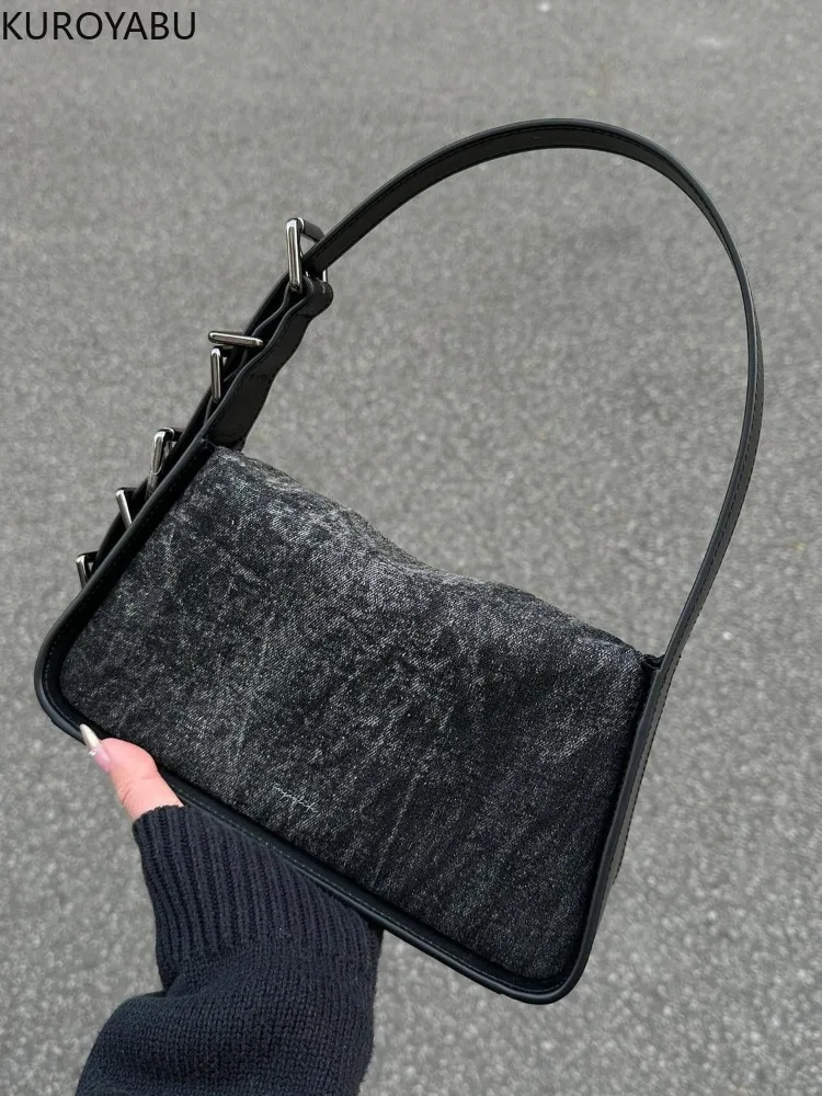 Vintage Fashion Handbag Women Messenger Bag Black Ladies Shoulder Bags for Women Casual Korean Y2k Bags 2024 Bolsos De Mujer