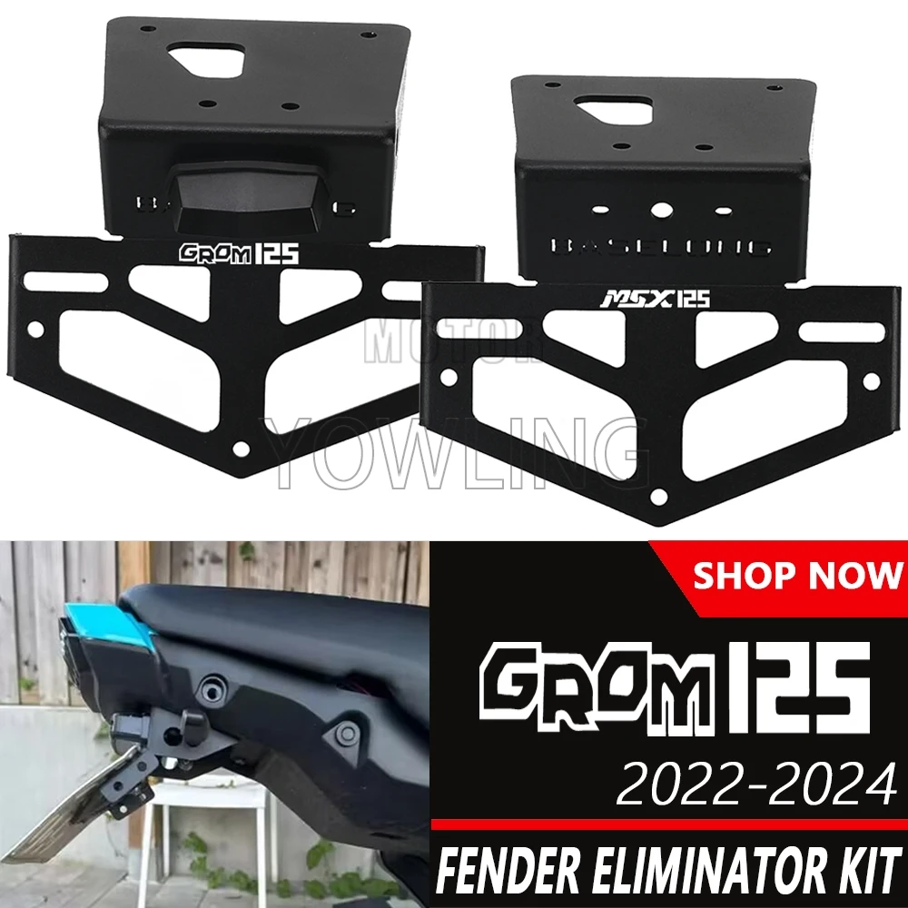 

For Honda MSX 125 MSX125 GROM125 2022 2023 2024 MSX GROM 125 Rear Tail Tidy Fender Eliminator License Registration Plate Holder