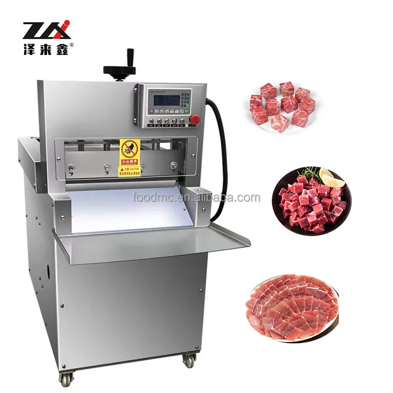 

Multifunctional Adjustable Electric Frozen Meat Slicer Pork & Lamb Roll Slicing Equipment Bacon Cheese Slicer