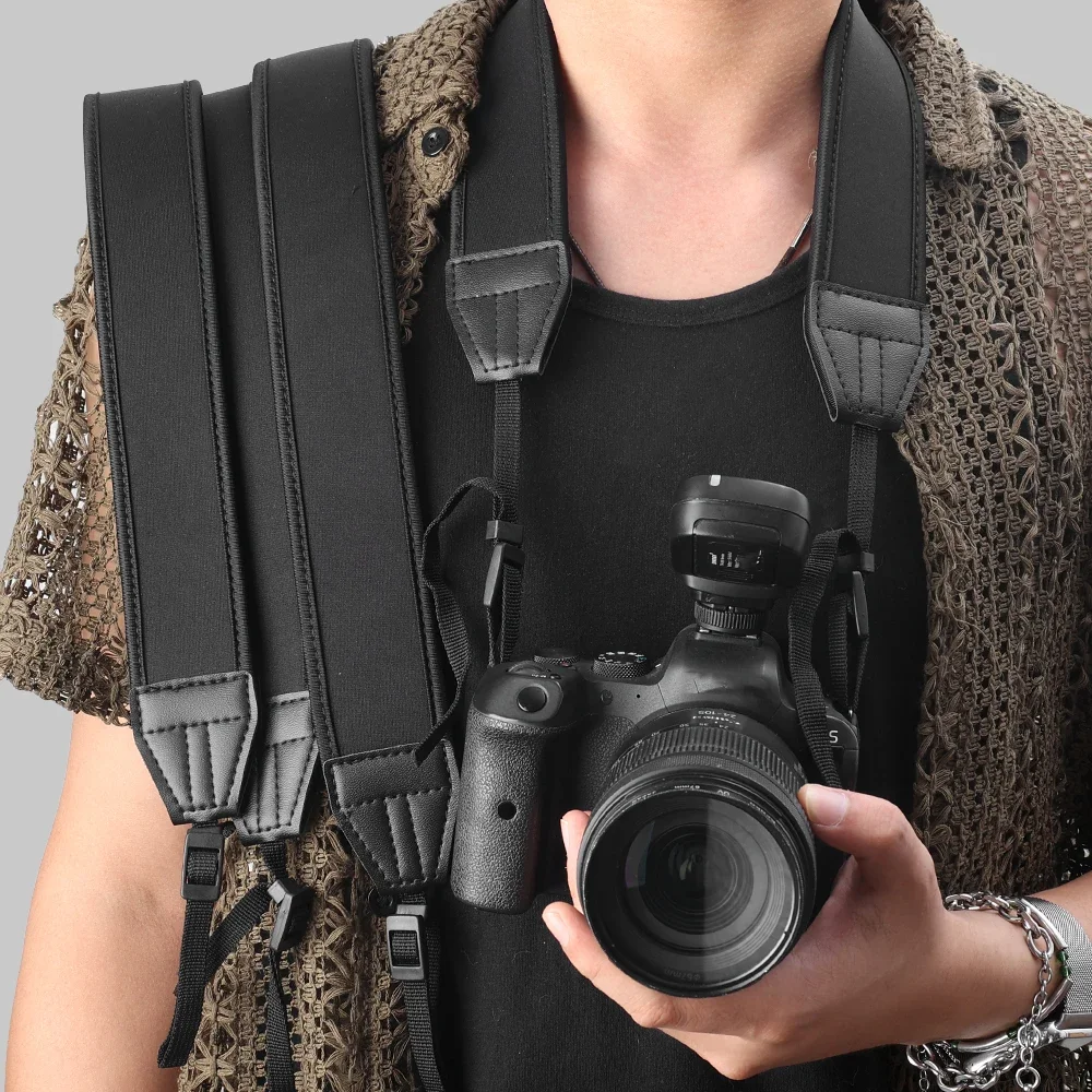 1/2PCS Adjustable Camera Strap Soft Neoprene Shoulder Belt for Sony Nikon SLR DSLR Camera Universal Thick Anti-slip Neck Straps