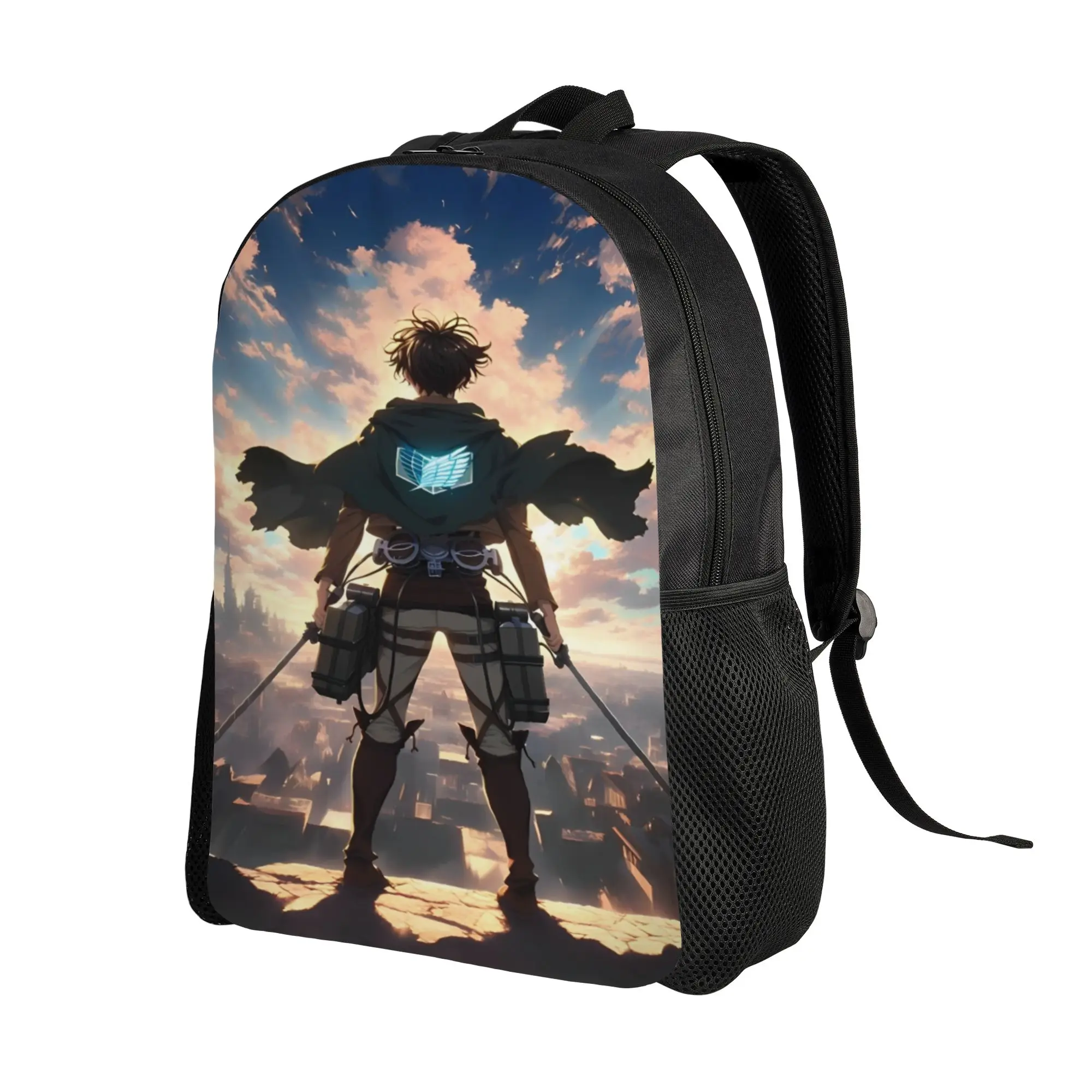 Levi Ackerman Backpack  College Backpacks Men Custom Big High School Bags Style Rucksack