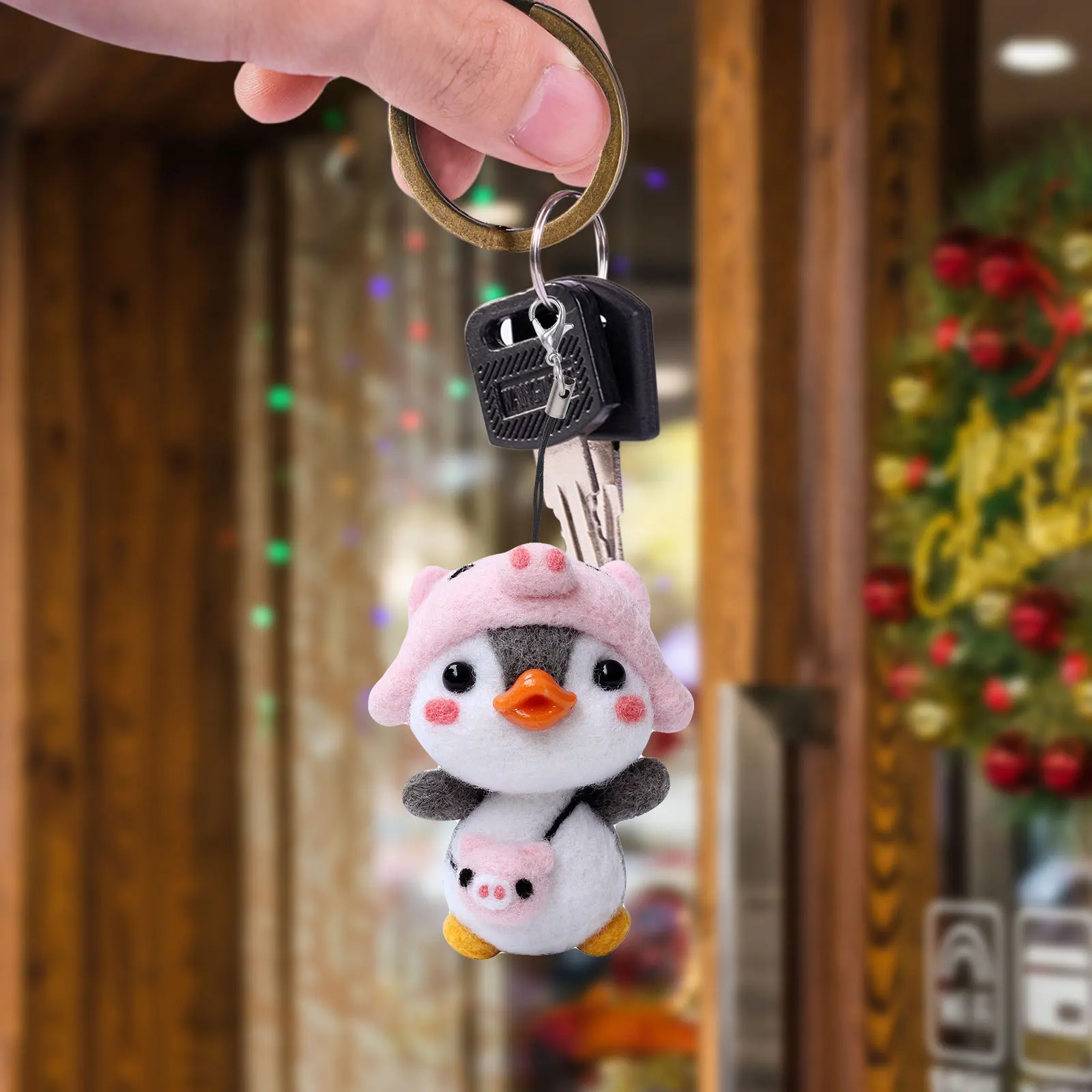 

1Set Needle Felting Kit Penguin Shape DIY Wool Felt Decoration DIY Craft Supplies Home Ornaments Needle Felting Kit