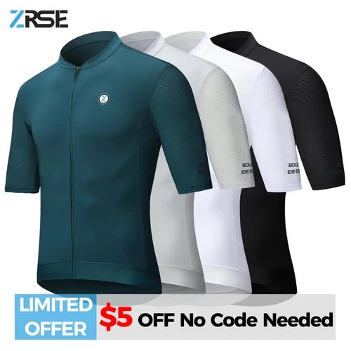 Imagen 1 del producto ZRSE-Camiseta de ciclismo para hombre, manga corta de secado rápido UPF 50+, Anti-UV, ajustada, transpirable, camiseta de Ciclismo de Carretera MTB, nueva