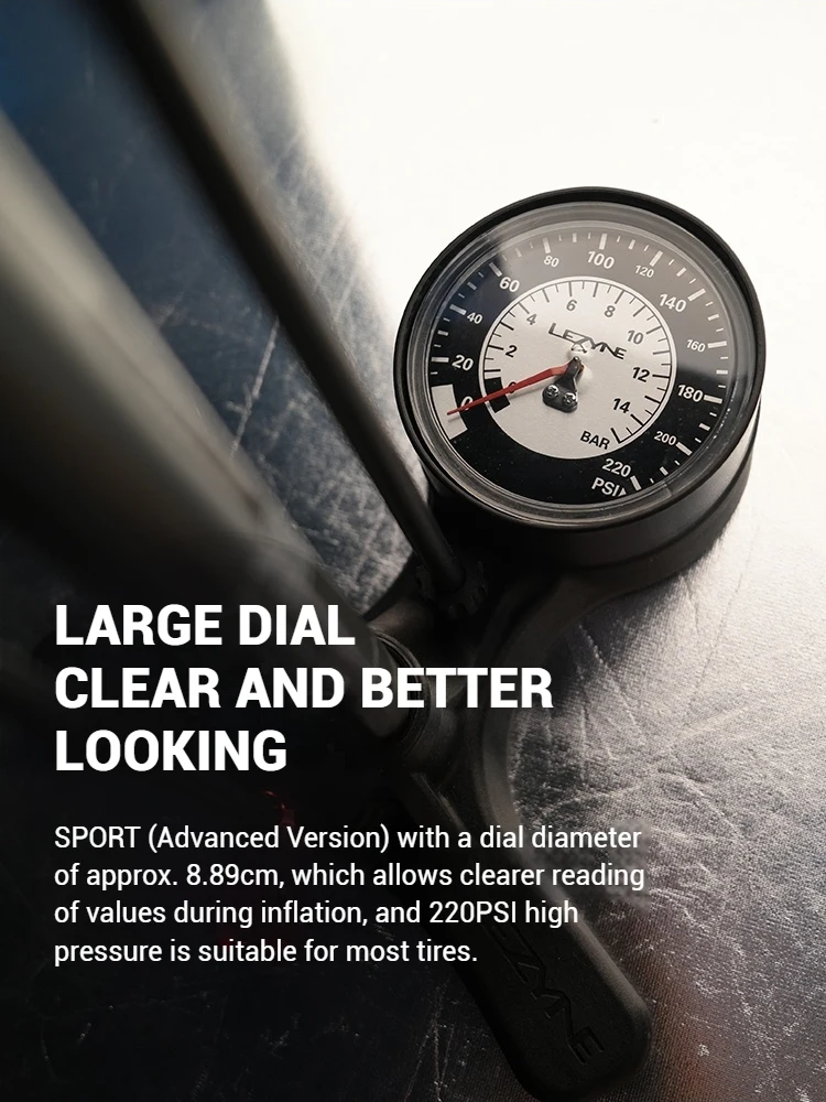 

Напольный велосипедный насос LEZYNE для домашнего использования - универсальный напольный насос высокого давления для горных и шоссейных велосипедов (MTB и Road Bikes)